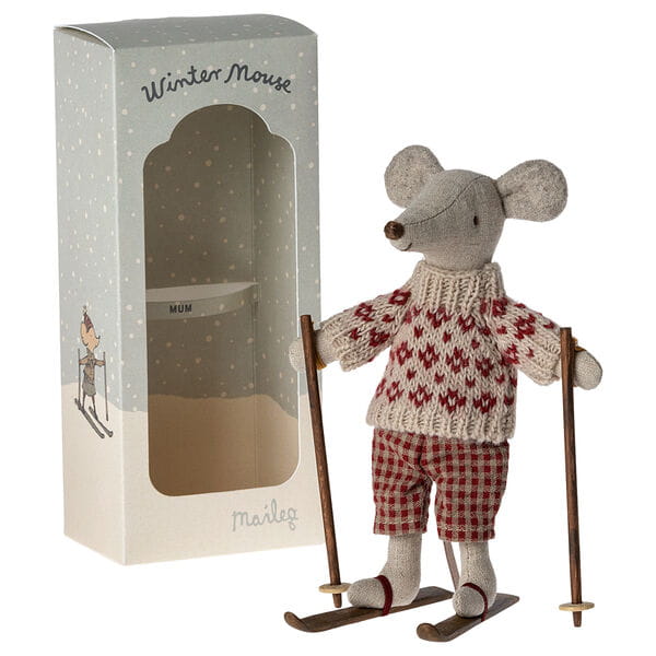 Maileg Myszka mama narciarka - Winter mouse, Mum